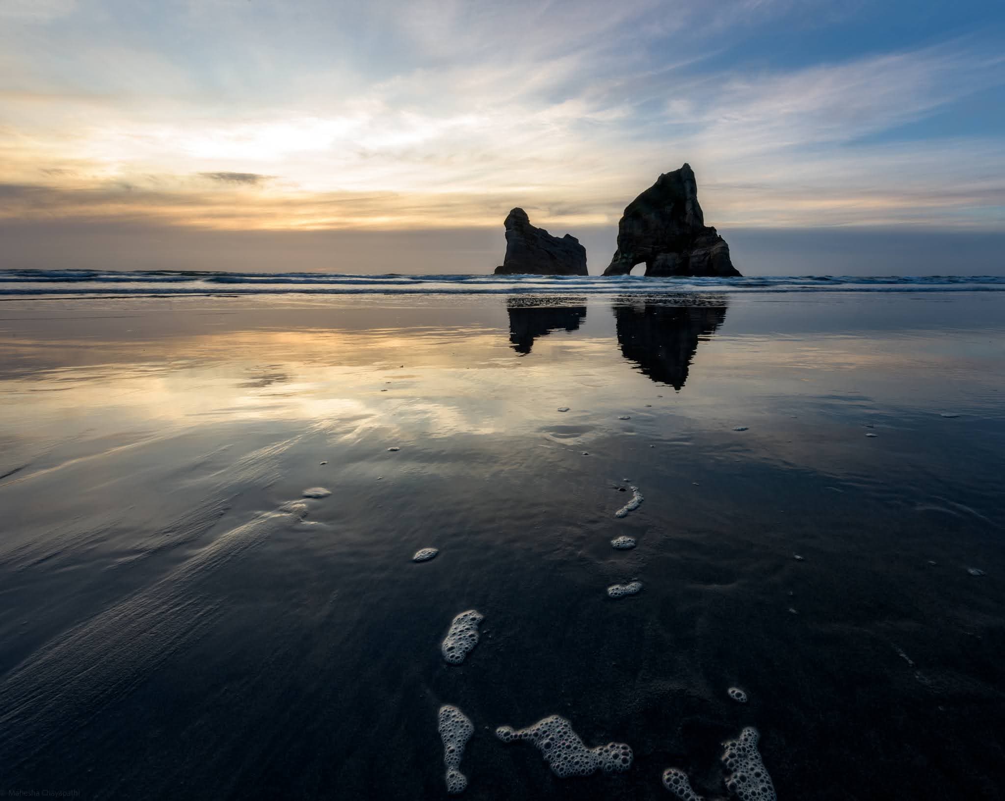 Sunrise at Wharariki Beach