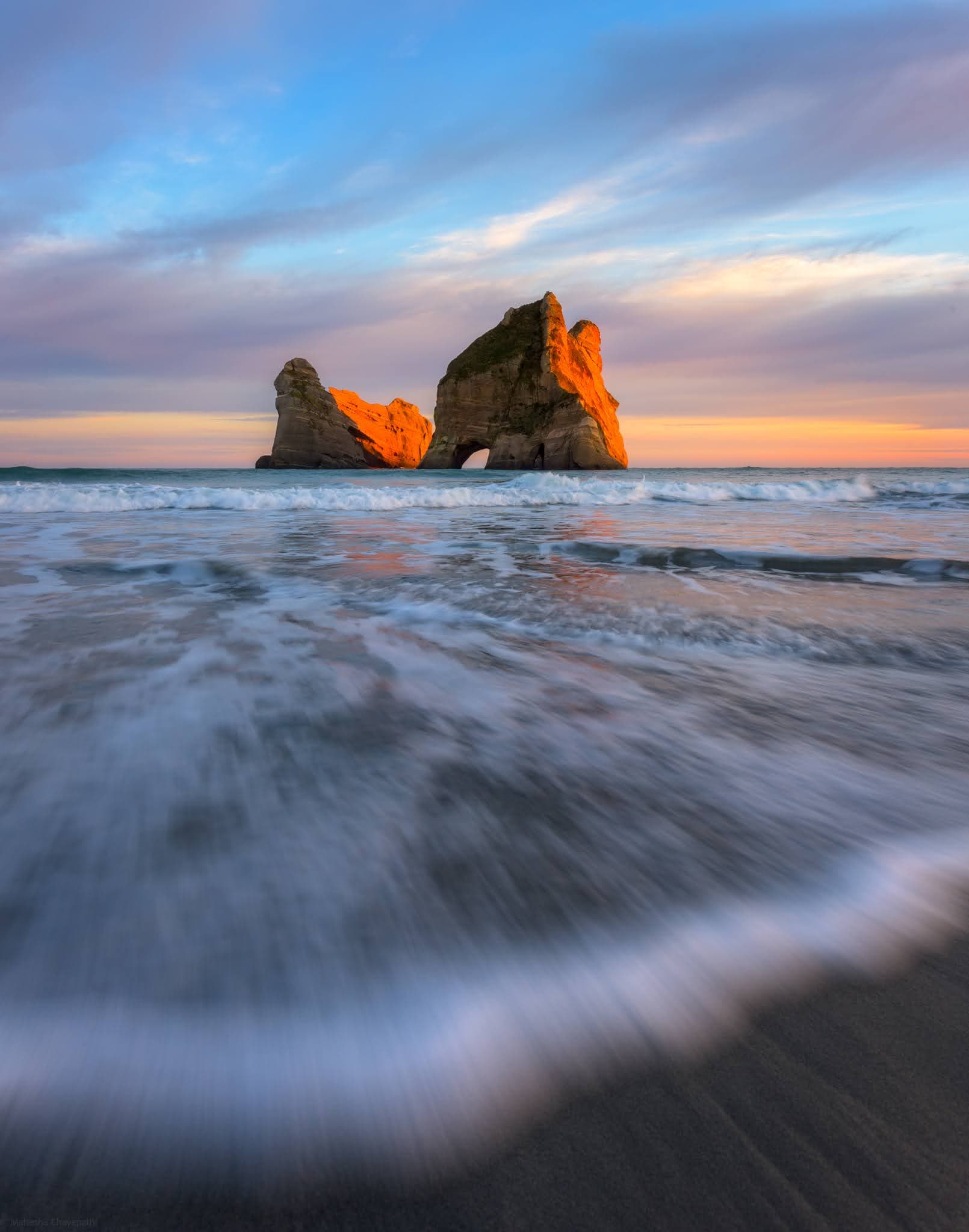 Sunrise at Wharariki Beach — photo 2